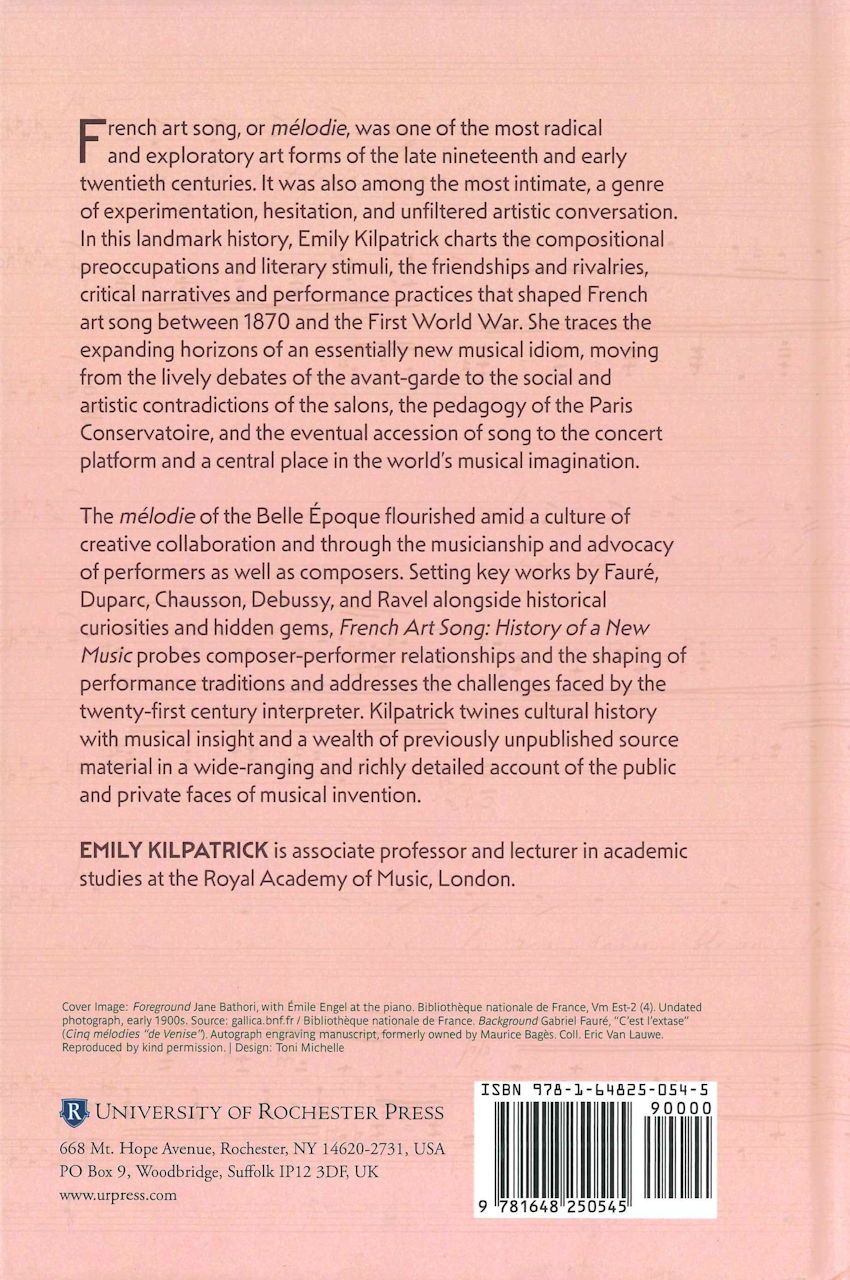 Kilpatrick, French Art Song: History of (Boydell & Brewer)