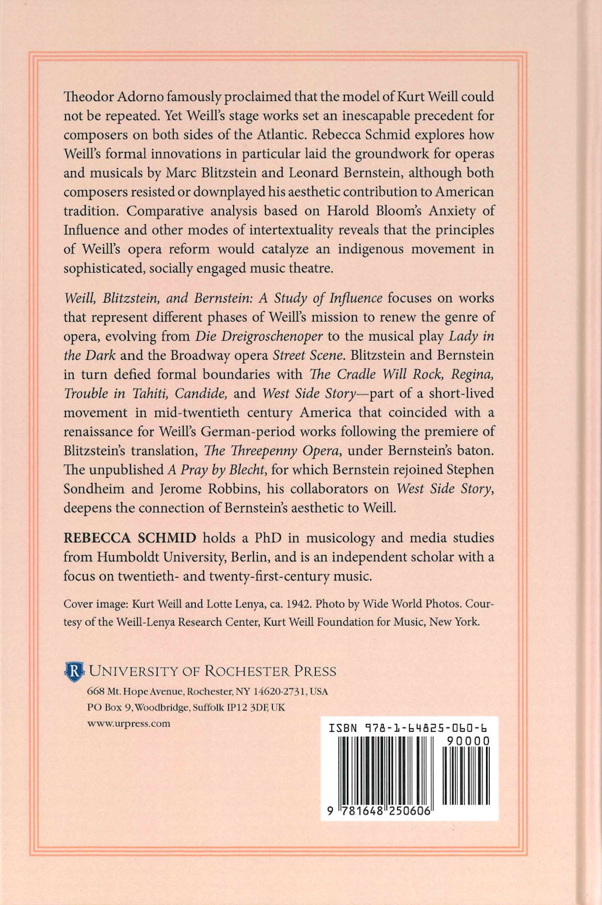 Schmid, Weill, Blitzstein, and Bernstein (Boydell & Brewer)