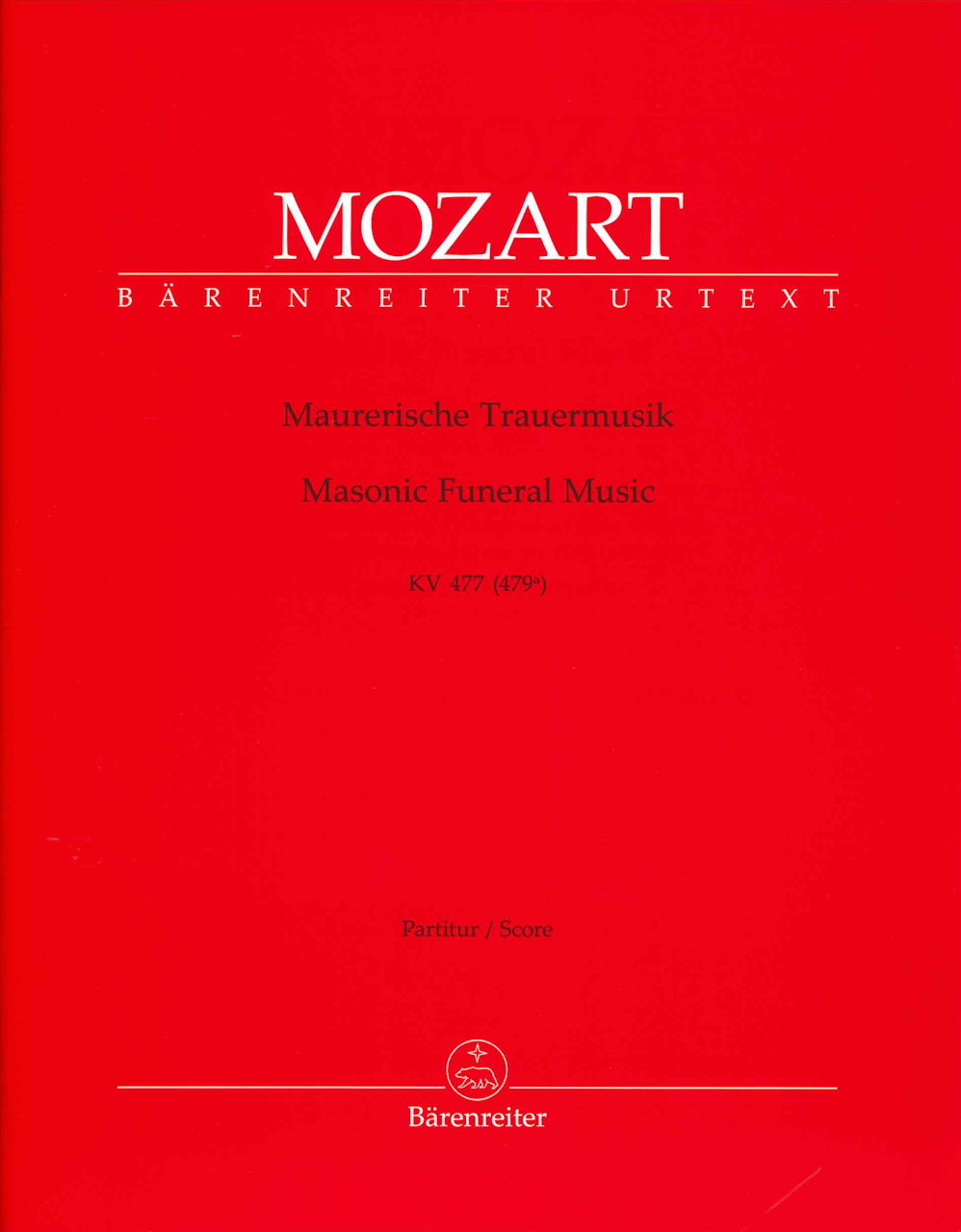 Mozart, Maurerische Trauermusik KV 477 (Barenreiter)
