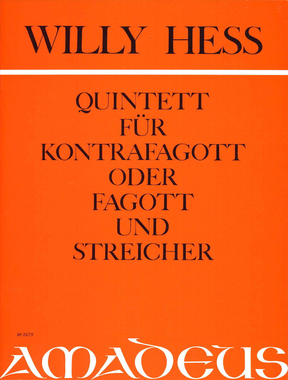 Hess, Quintett op. 63 (DBn/Bn, Str.Qrt) (Amadeus)