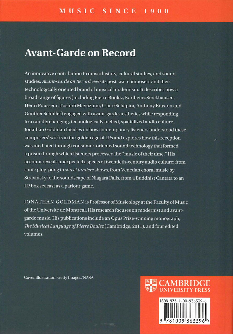 Goldman, Avant-Garde on Record: Musical (Cambridge University Press)
