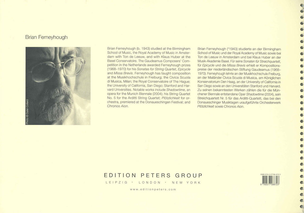 Ferneyhough, Sisyphus Redux (AFl Solo) (Peters)