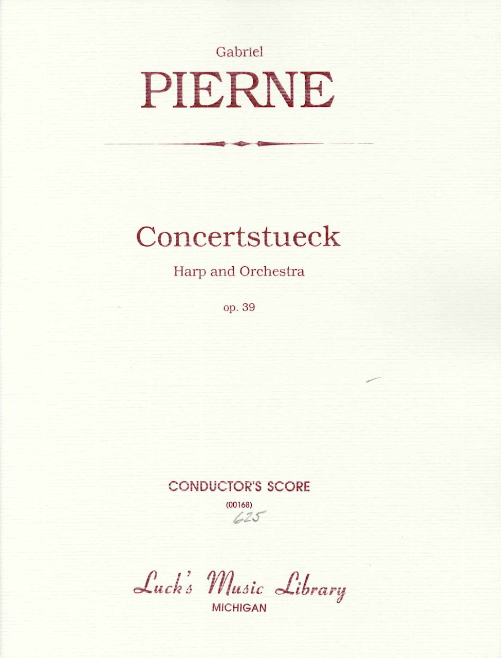 Pierne, Concertstuck op. 39 (Score) (Luck's Music)