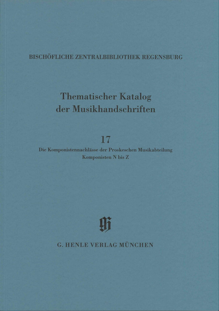 KBM 14/17: Die Komponistennachlasse (Henle)
