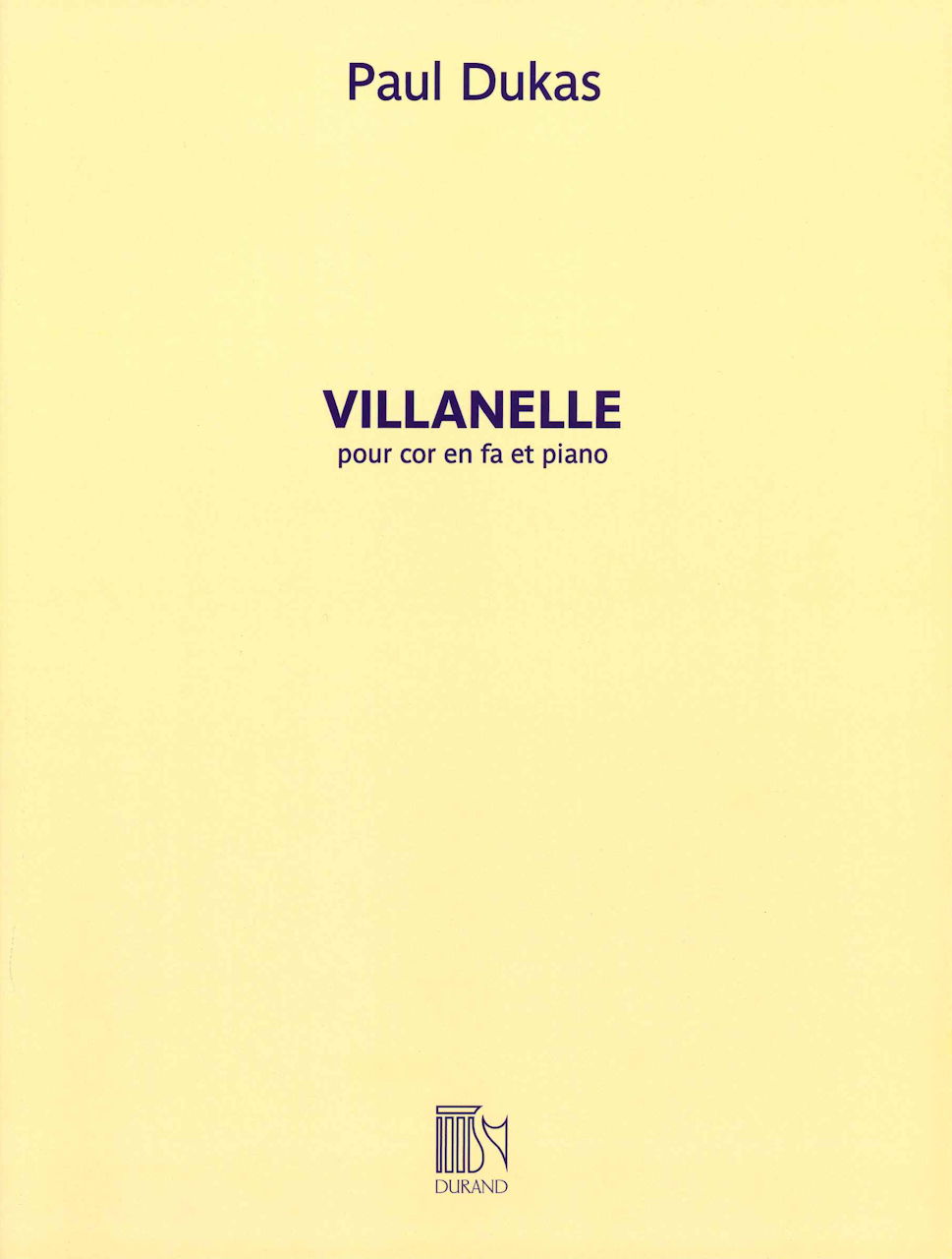 Dukas, Villanelle (Durand)