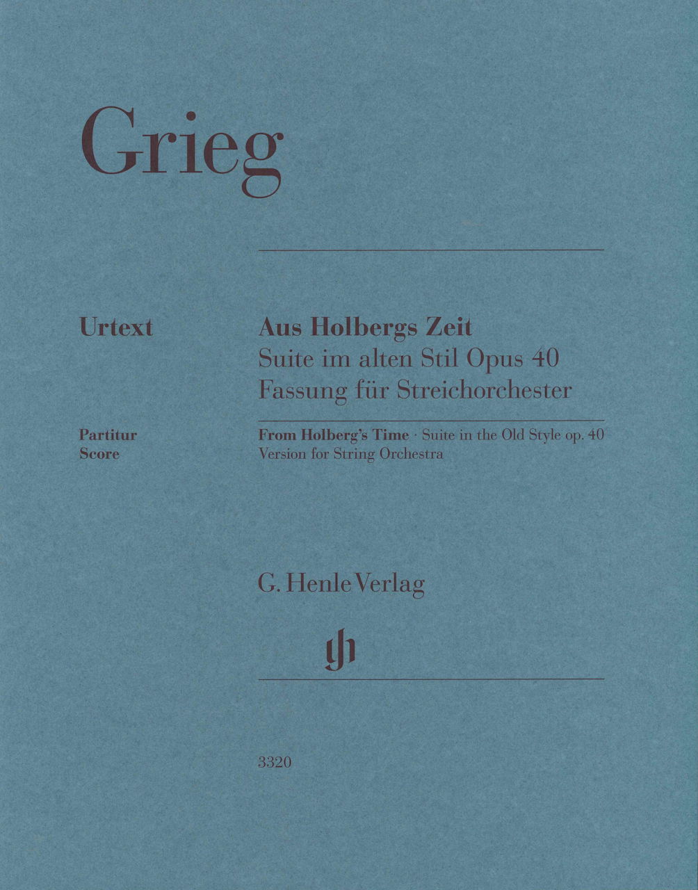 Grieg, Aus Holbergs Zeit (Full Score) (Henle)