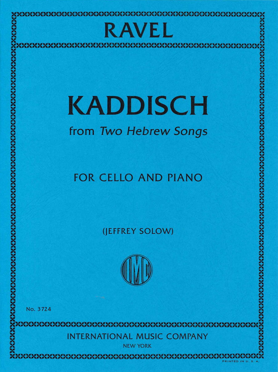 Ravel, Kaddisch (Vc,Pf) (IMC)