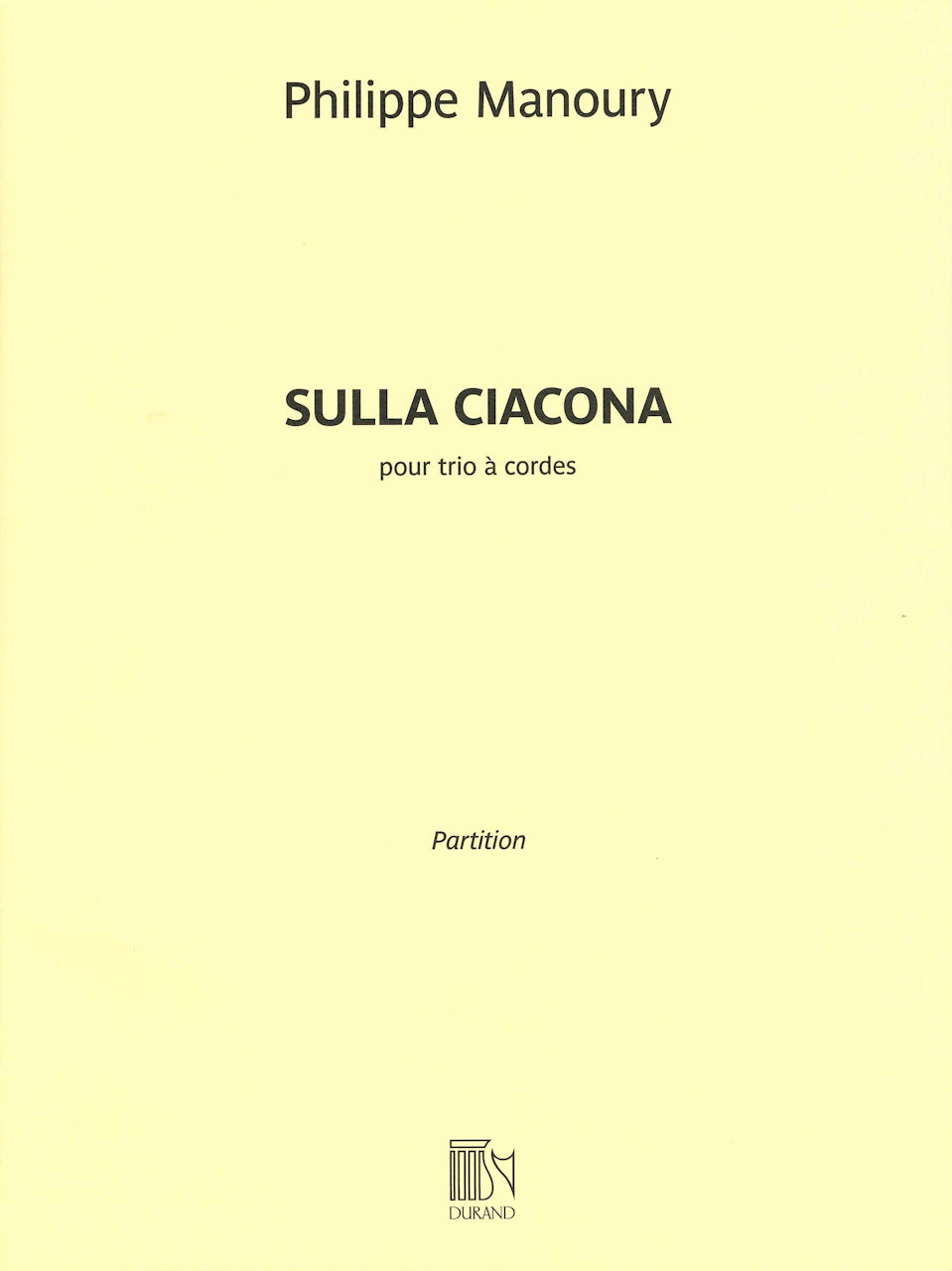Manoury, Sulla ciacona (Durand)