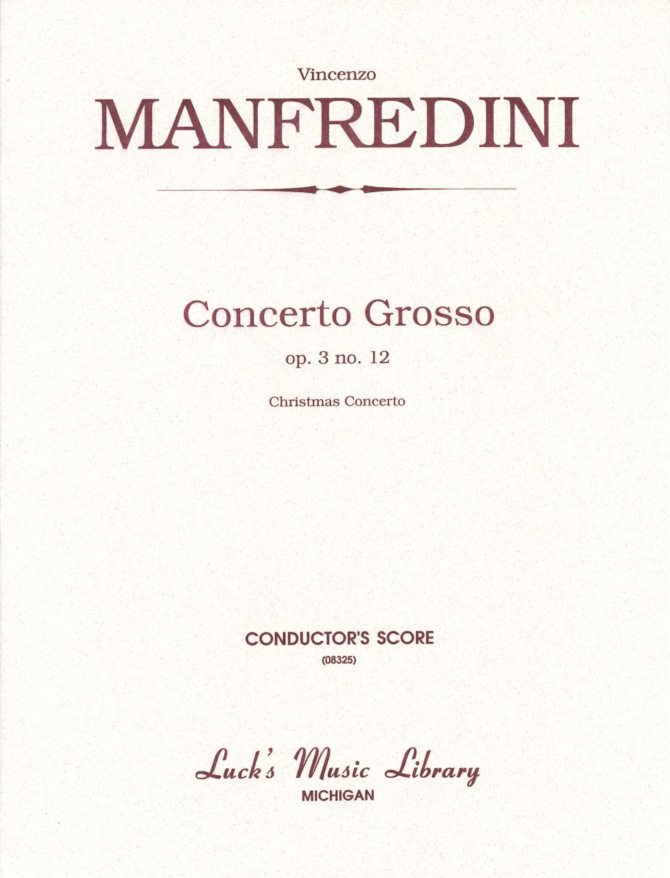 Manfredini, Concerto Grosso, op. 3/12 (Luck's Music)