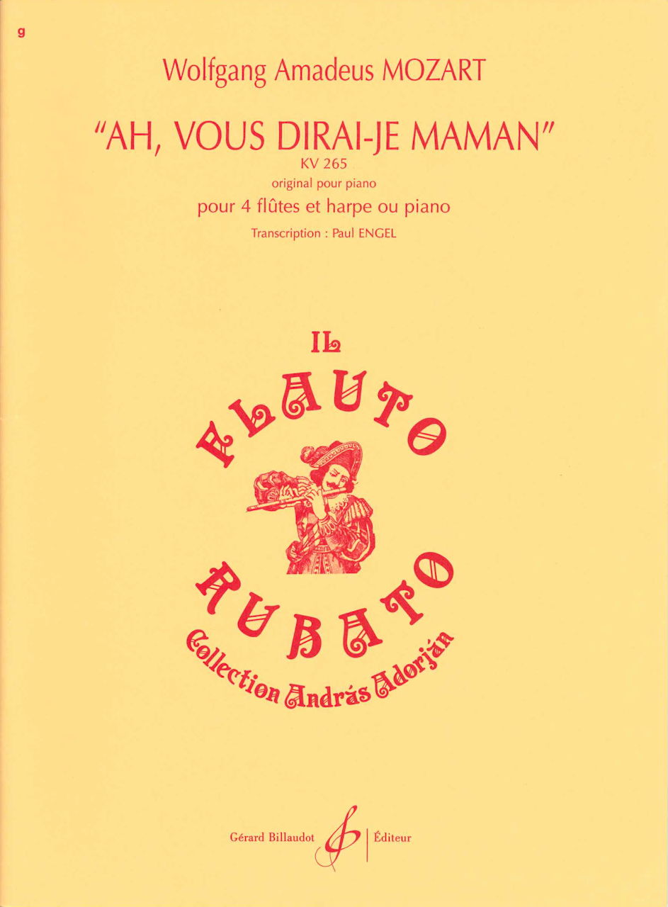 Mozart, Ah, vous dirai-je maman (4Fl,Pf) (Billaudot)