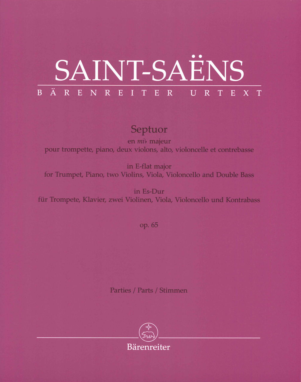 Saint-Saens, Septuor op. 65 (Parts) (Barenreiter)