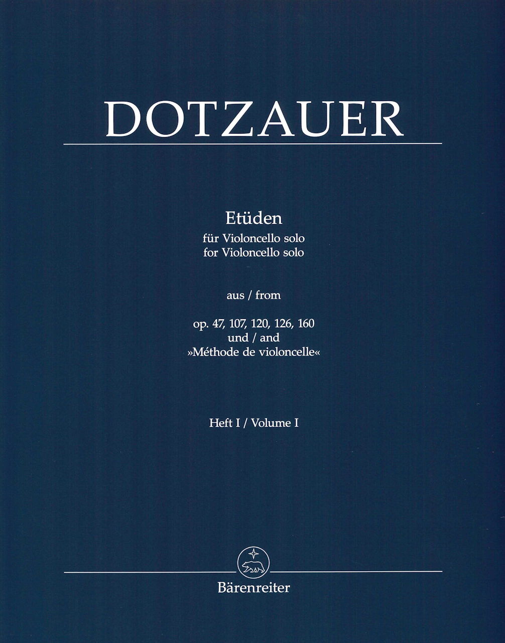 Dotzauer, Etudes for Violoncello solo (Barenreiter)