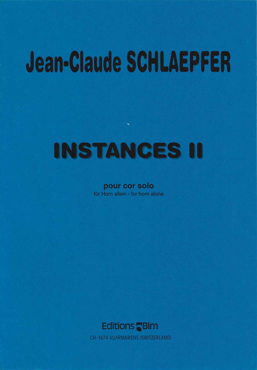 Schlaepfer, Instances II (Horn solo) (Bim)