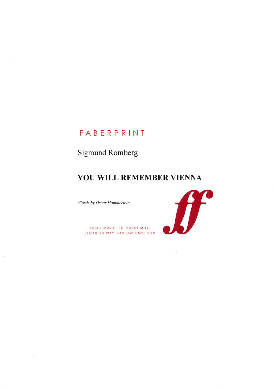 Romberg, You Will Remember Vienna (Music Vault/Faber Music)