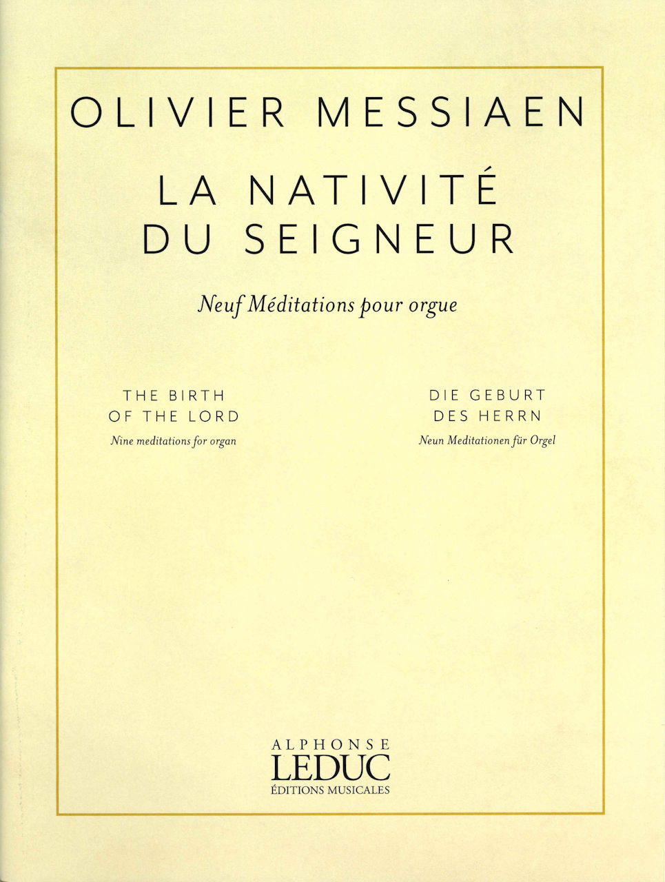 Messiaen, Nativite du Seigneur (Leduc)