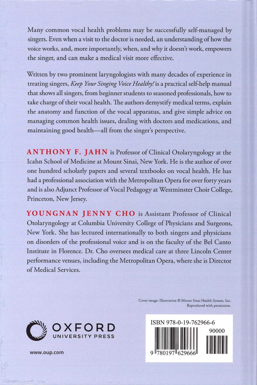 Jean, Keep Your Singing Voice Healthy! (Oxford University Press)