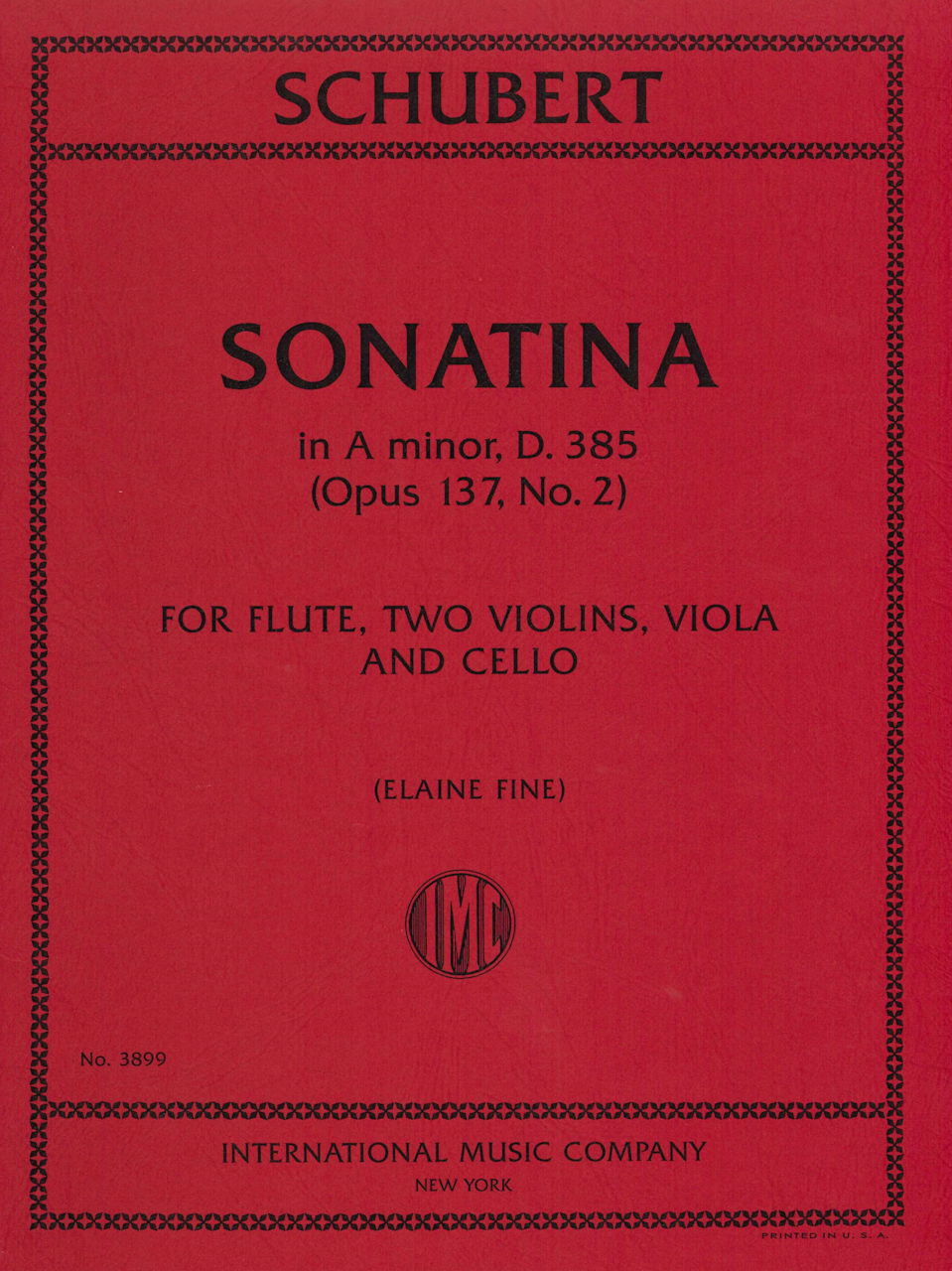 Schubert, Sonatina in A minor, D. 385 (IMC)
