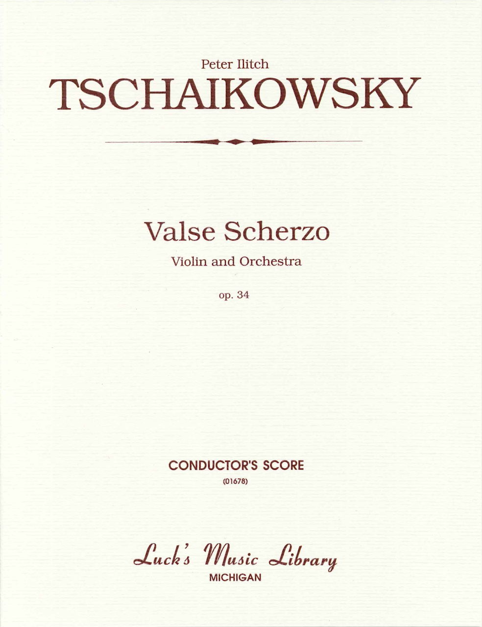 Tchaikovsky, Valse Scherzo op. 34 (Scor (Luck's Music)