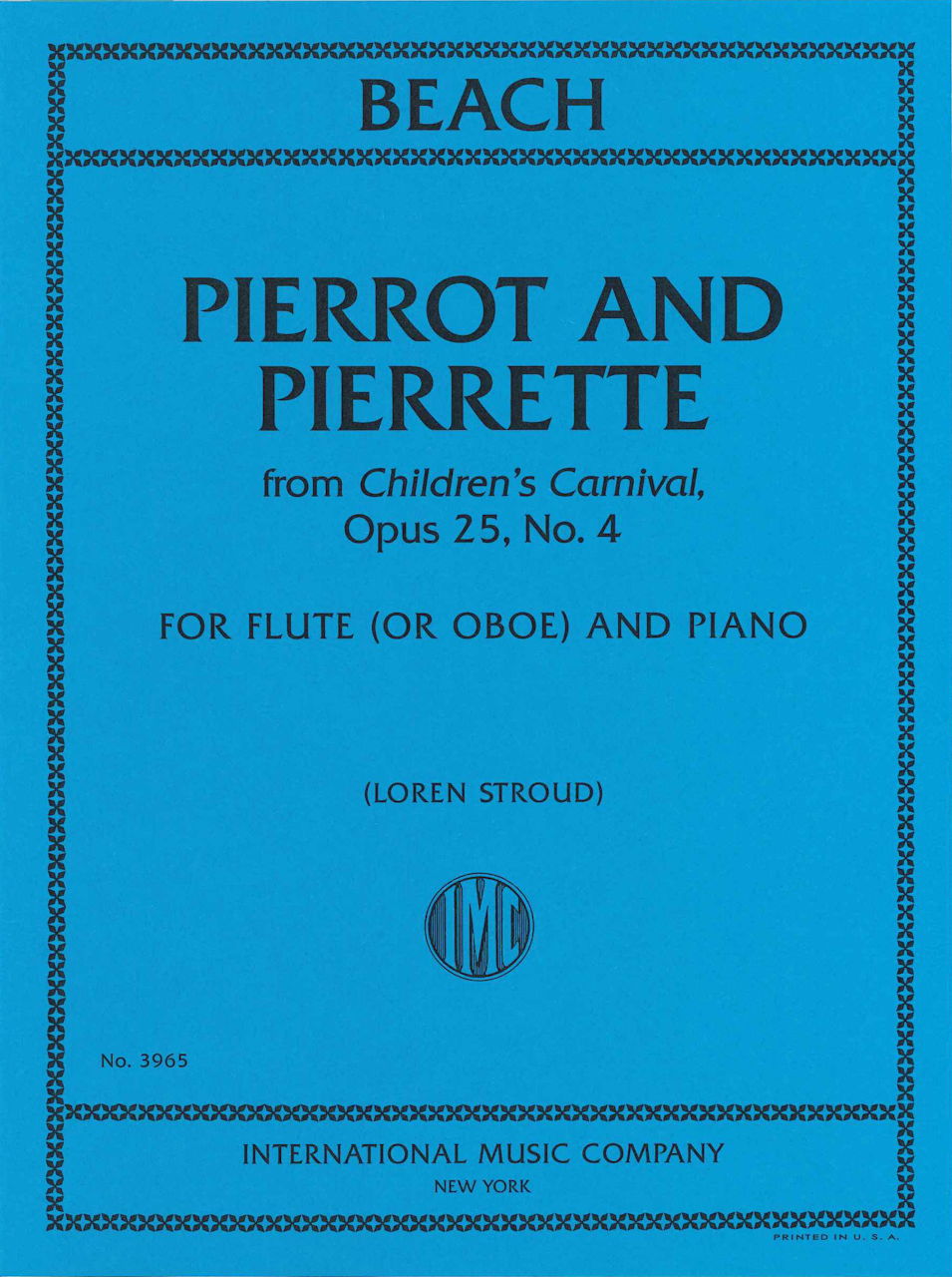 Beach, Pierrot and Pierrette op. 25/4 (IMC)
