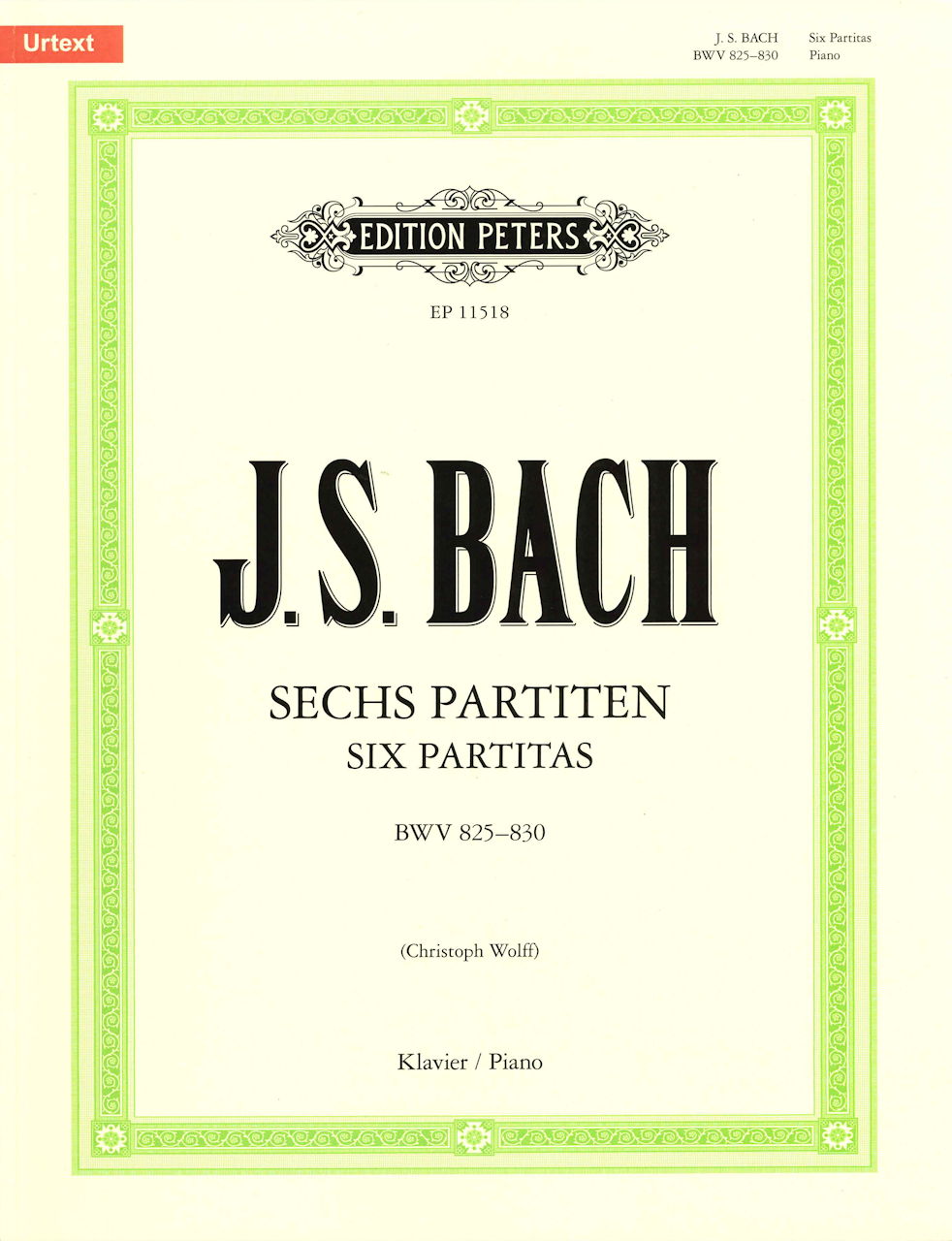 Bach, Partitas (Wolff) (Peters)