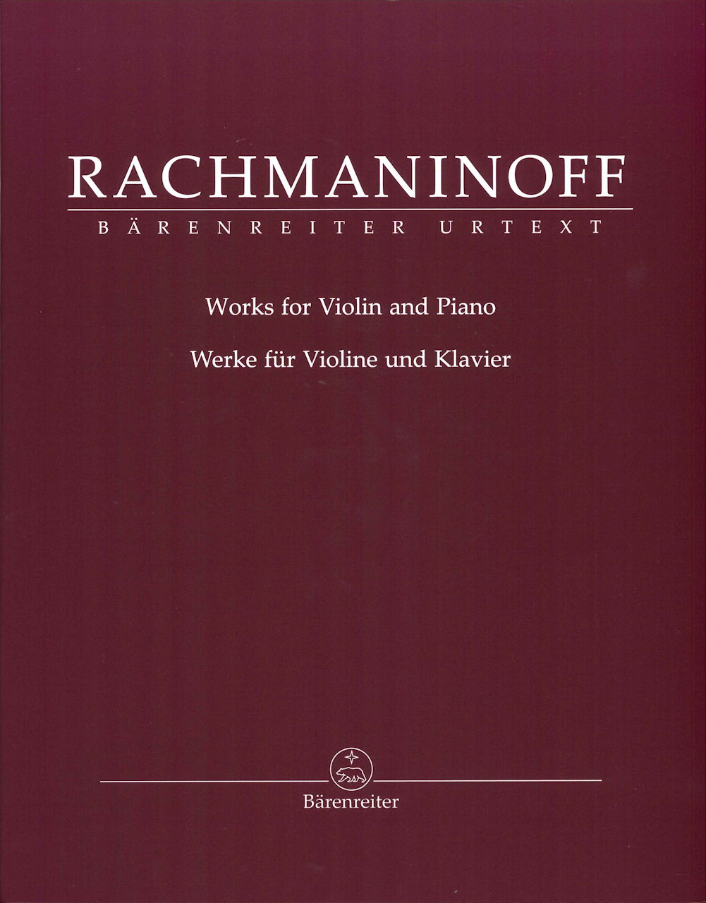 Rachmaninoff, Works for Violin (Barenreiter)
