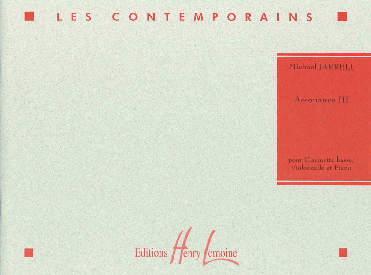 Jarrell, Assonance 3 (BsCl,Vc,Pf) (Lemoine)
