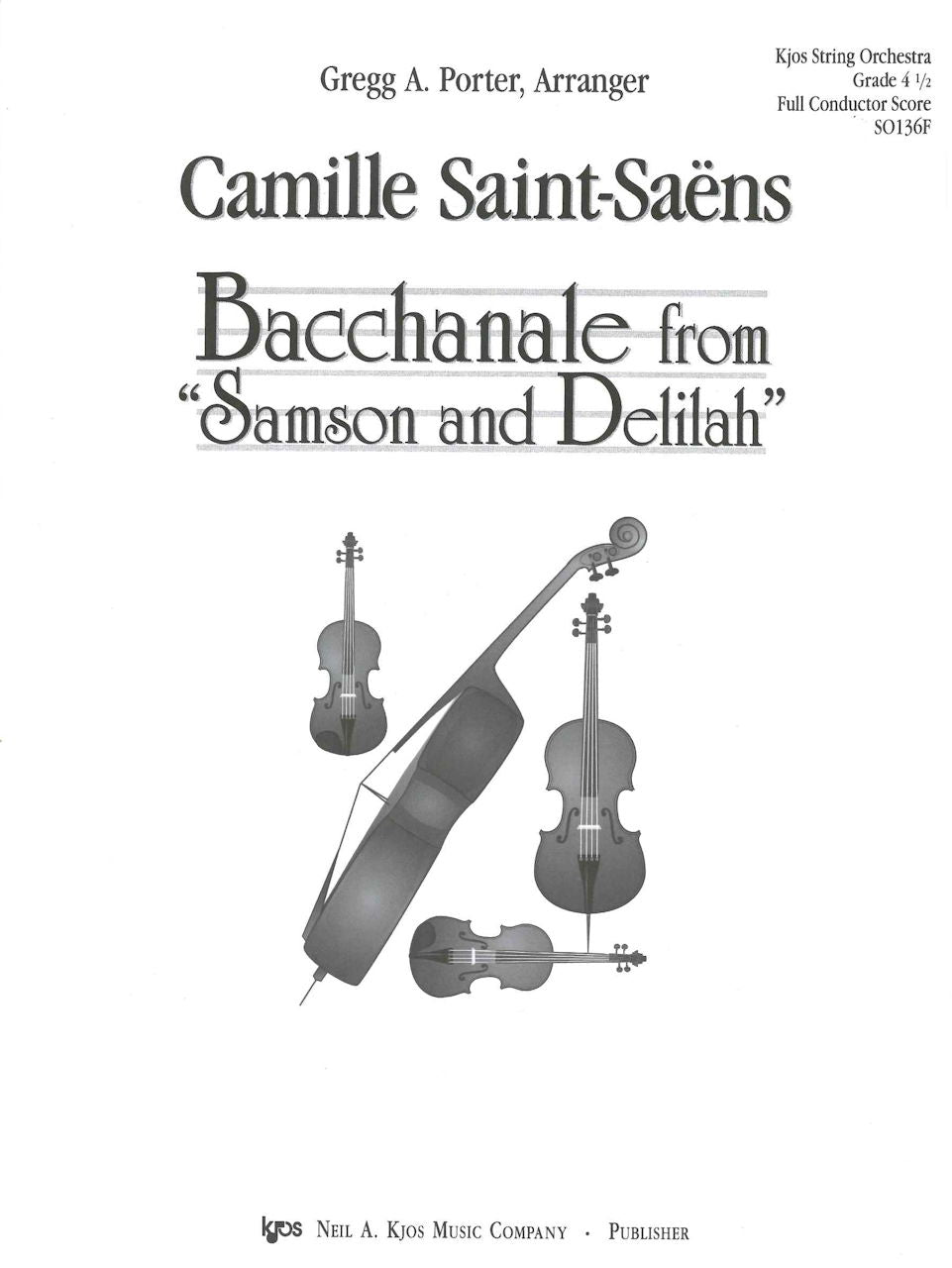 Saint-Saens, Bacchanale (Str.Orch) Score (Kjos)