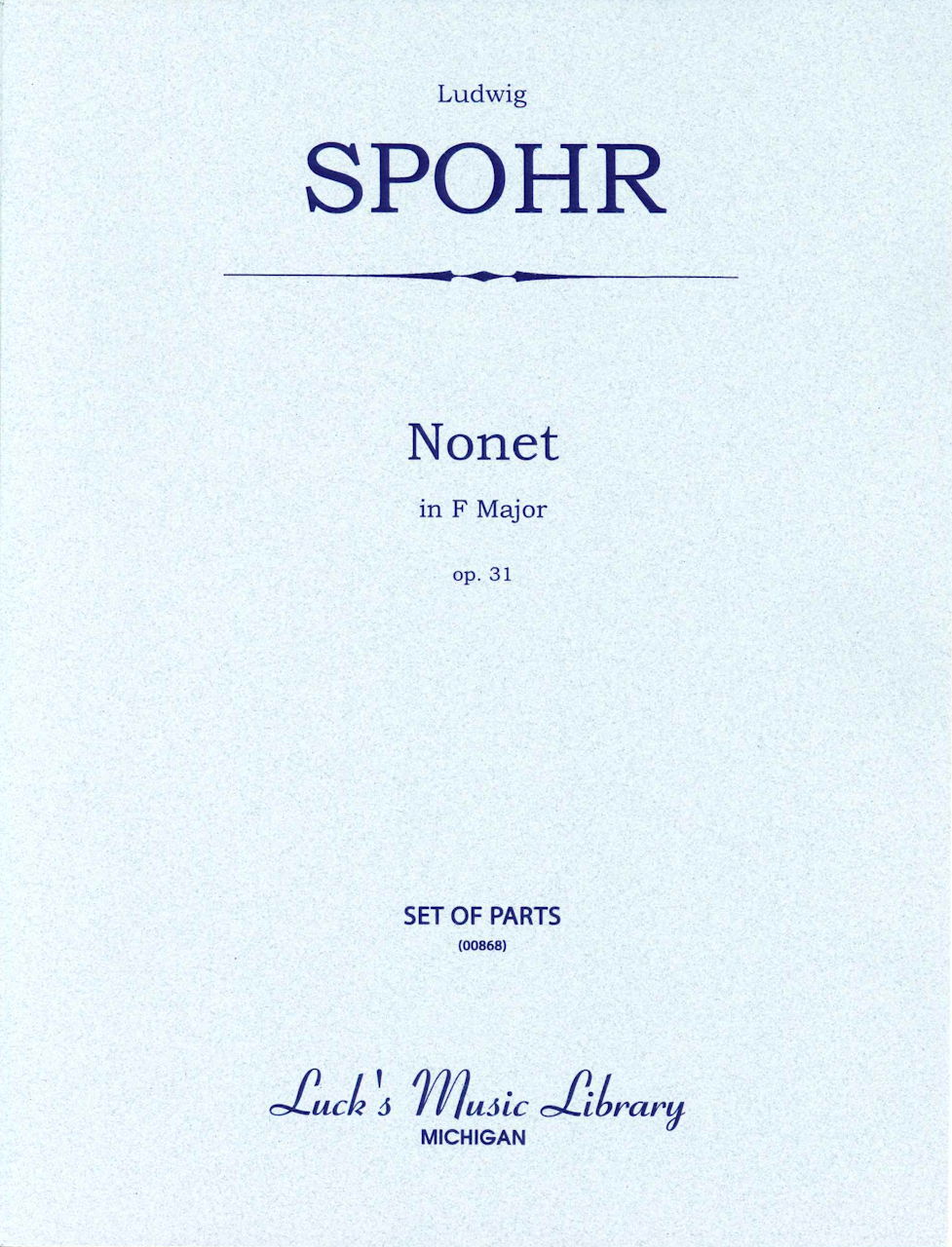 Spohr, Nonet op. 31 in F (Parts) (Luck's Music)