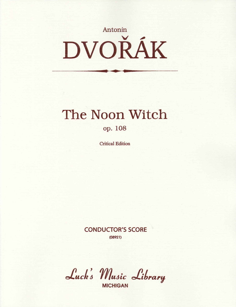 Dvorak, Noon Witch op. 108 (Score) (Luck's Music)