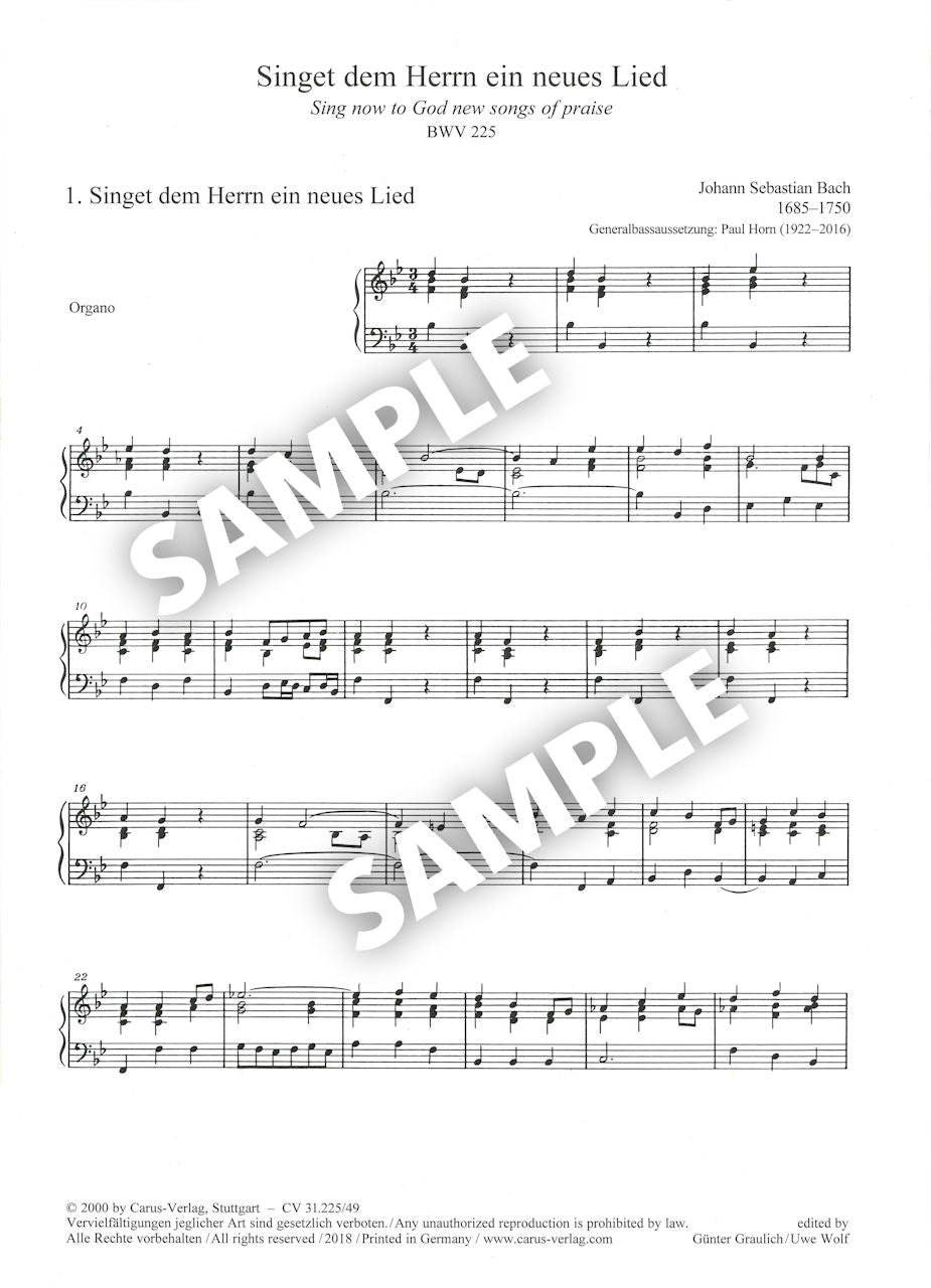 Bach, Motette BWV 225 'Singet dem Herrn' (Carus)