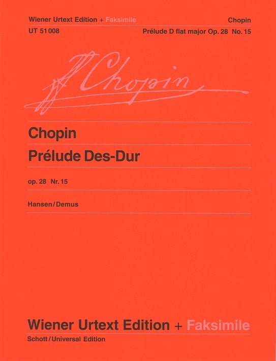 Chopin, Prelude op. 28/15 (+Facs) (Wiener Urtext Edition)