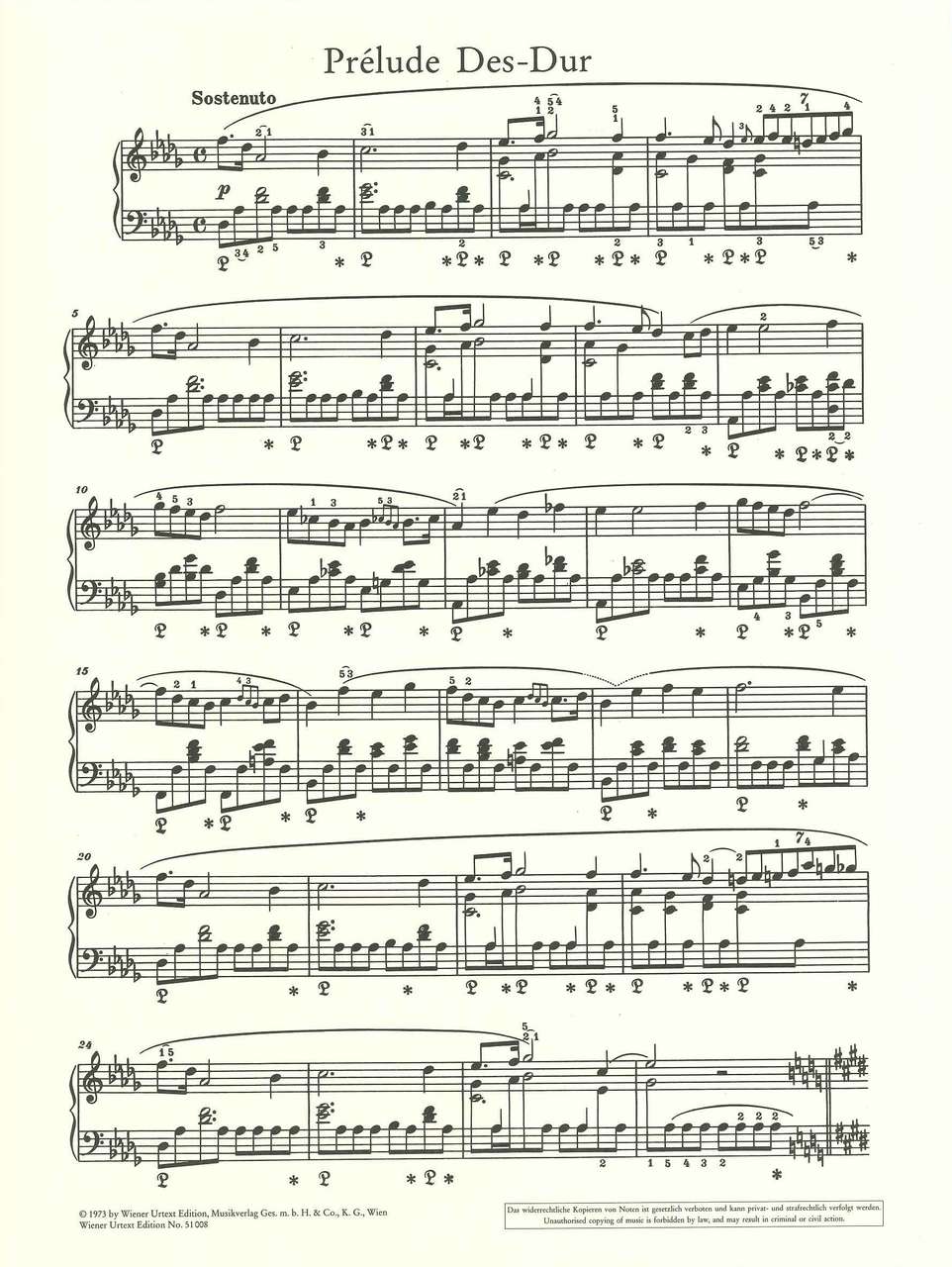 Chopin, Prelude op. 28/15 (+Facs) (Wiener Urtext Edition)