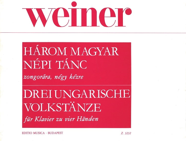 Weiner, 3 Ungarische Volkstanze (Editio Musica Budapest)