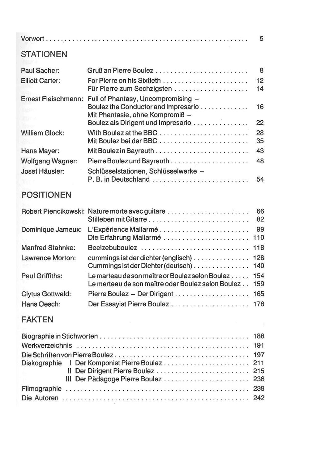 Pierre Boulez: Festschrift zum 60 Geburt (Universal Ediiton)
