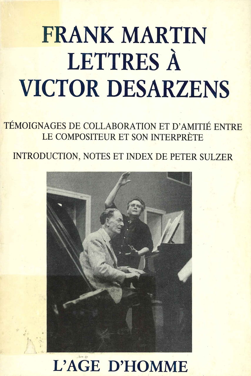 Lettres a Victor Desarzens (L'Age d'Homme)