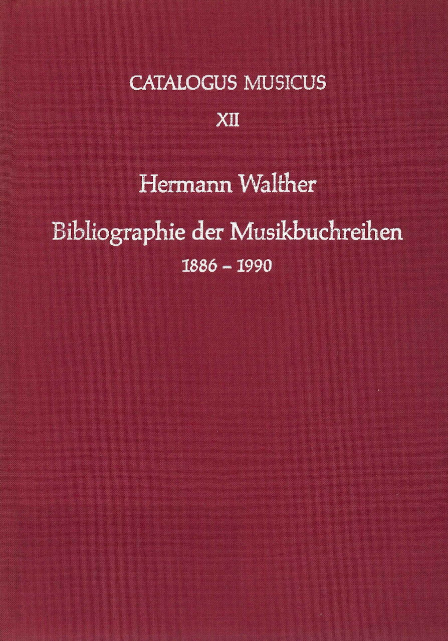 Bibliographie der Musikbuchreihen (Barenreiter)