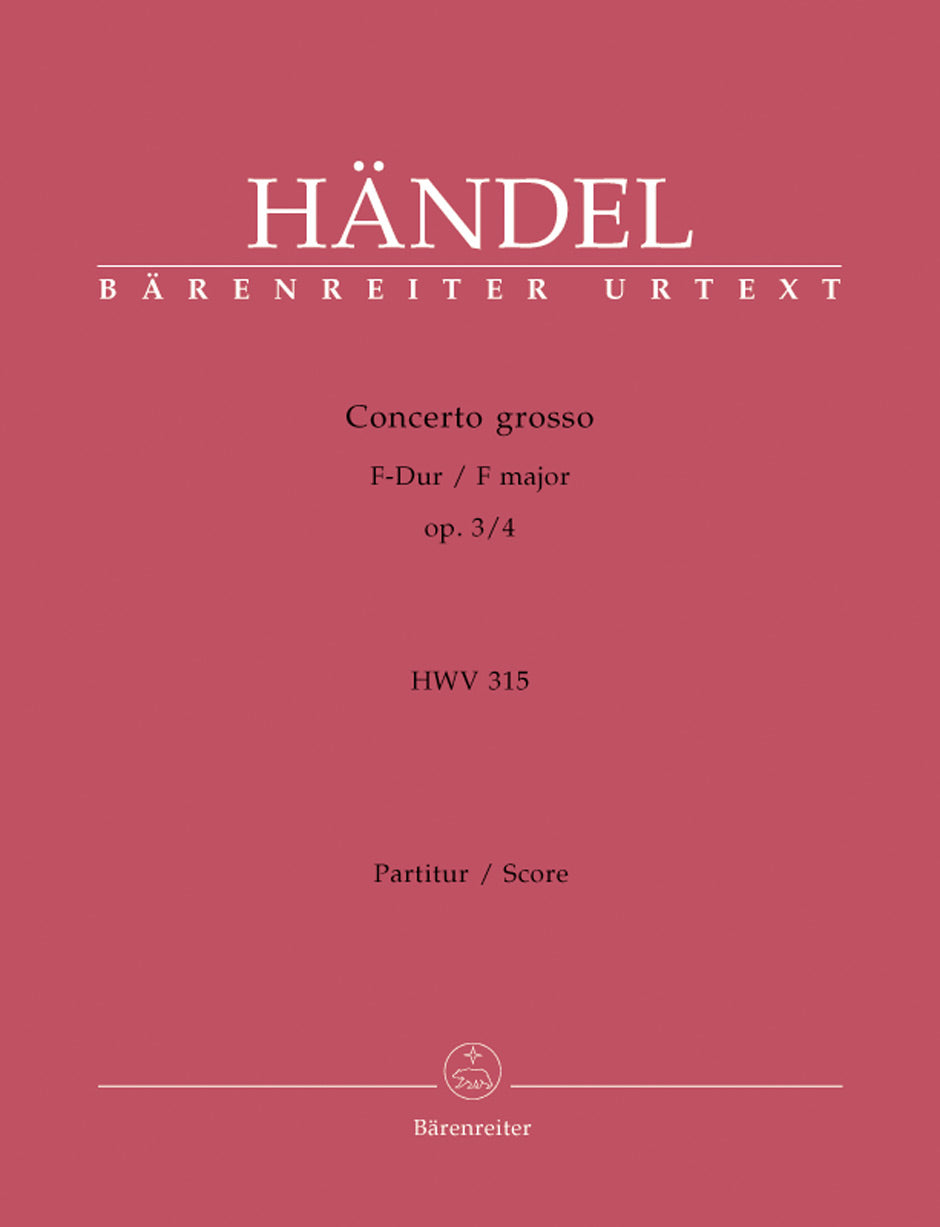Handel, Concerto grosso op. 3/4 (Barenreiter)
