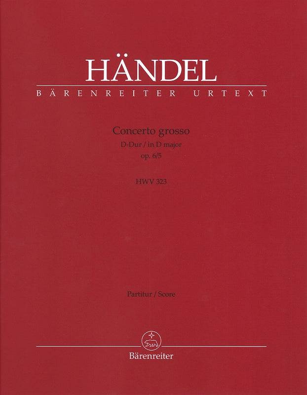 Handel, Concerto op. 6/5 Full Score (Barenreiter)