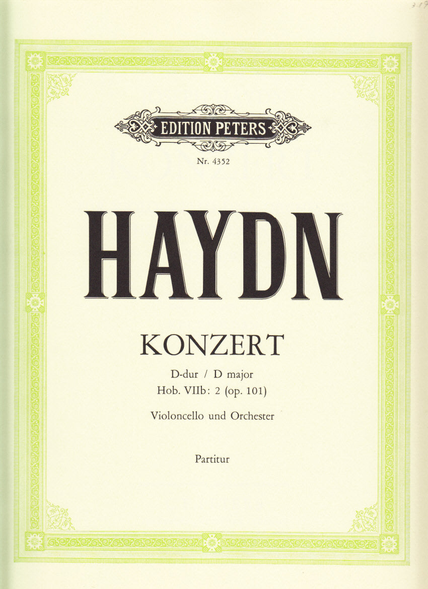 Haydn, Concerto Hob. 7b/2 in D Partitur (Peters)