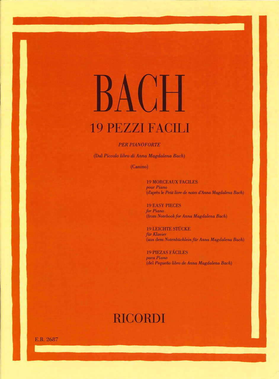 アカデミアミュージック / 19 Pezzi facili per pianoforte dal libro di Anna Magdalena Bach
